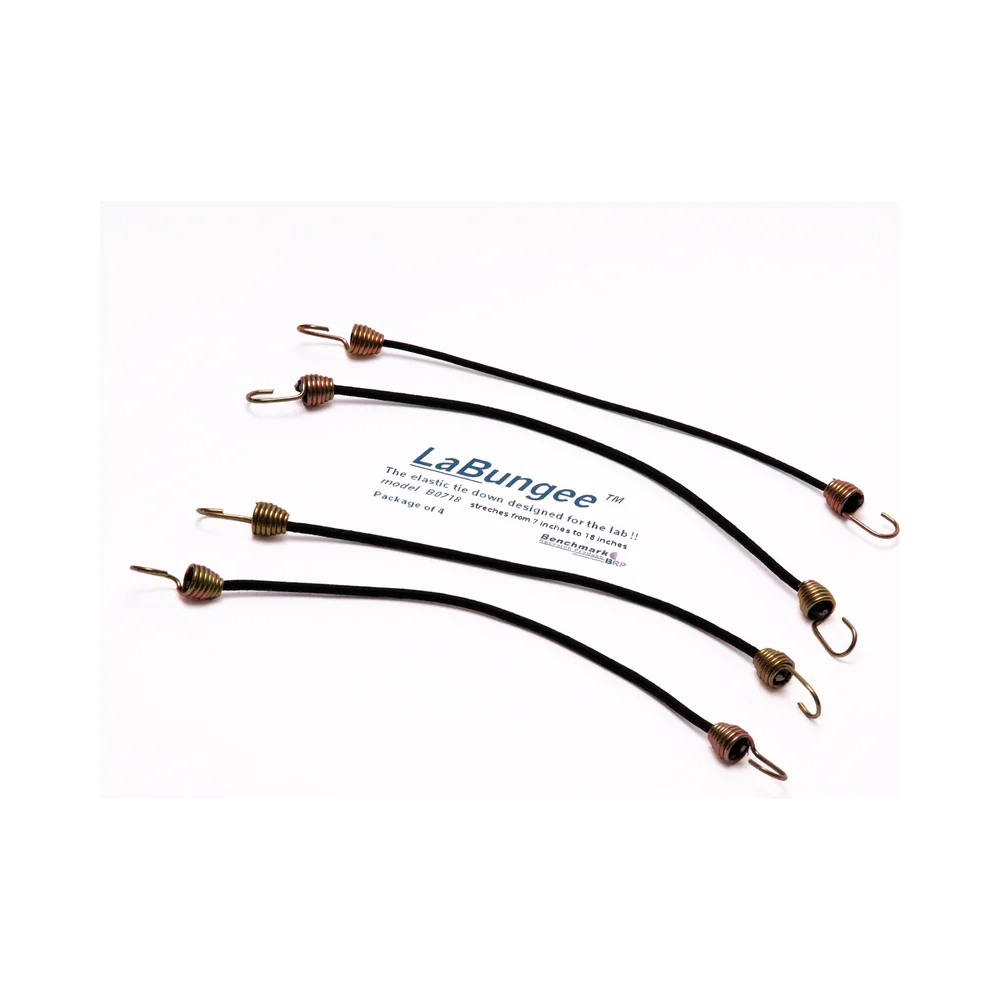 LaBungee 4-Cord Bungee Cord Pack, 7"–12" Working Size - Laboratory Equipment | Legacy Lab Supplies