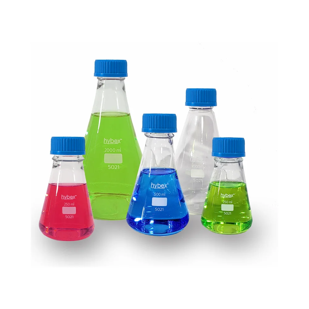 hybex 500 mL Erlenmeyer Flask with GL45 Cap, 6/pk - Laboratory Equipment | Legacy Lab Supplies