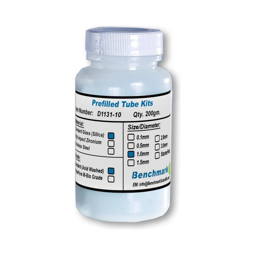 Bulk Beads — Silica (Glass), 1.0 mm Acid Washed, 200 g - Laboratory Equipment | Legacy Lab Supplies