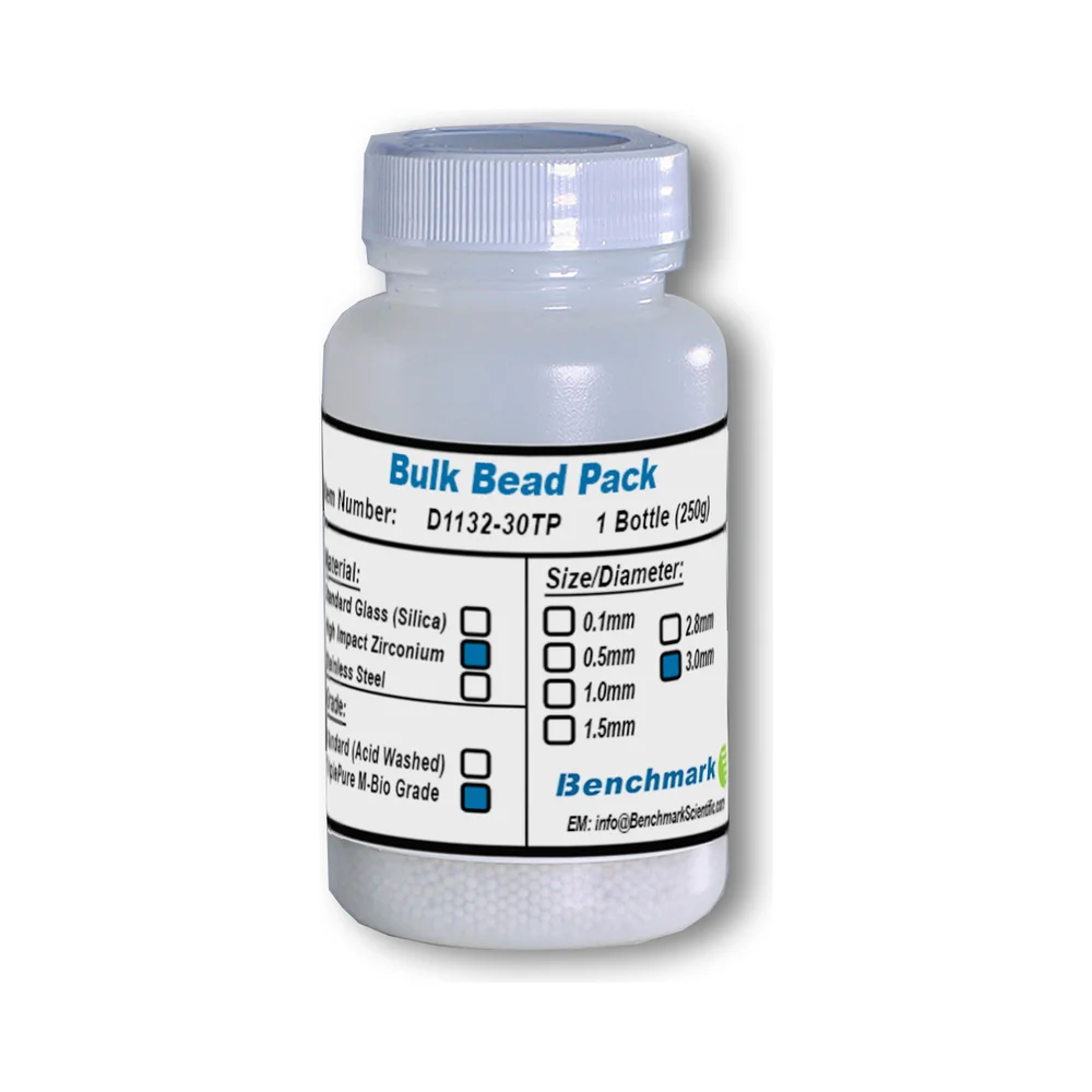 Bulk Beads — Zirconium, 3.0 mm Triple-Pure, 300 g - Laboratory Equipment | Legacy Lab Supplies