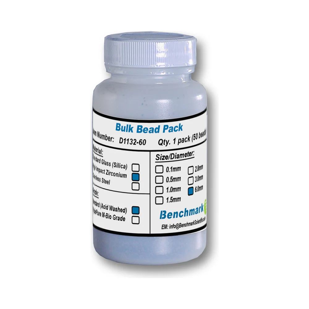Bulk Beads — 6 mm Zirconium Oxide Ceria-Stabilized, 50/pk - Laboratory Equipment | Legacy Lab Supplies