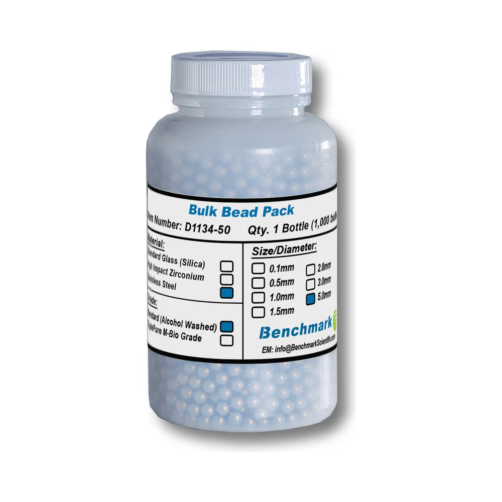 Bulk Beads — Stainless Steel, 5.0 mm Alcohol Washed, 1,000/pk - Laboratory Equipment | Legacy Lab Supplies