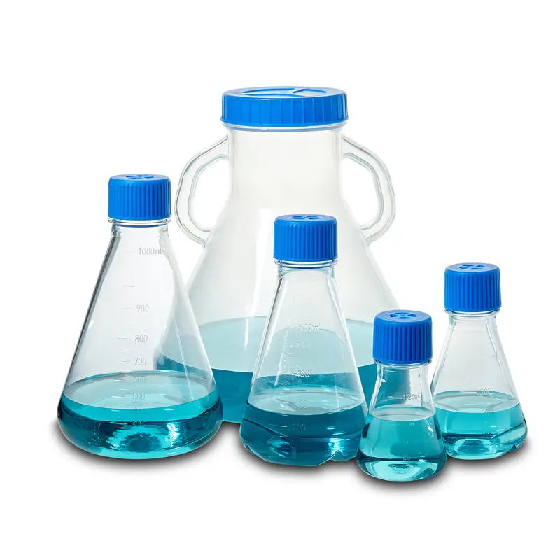 5.0 L Erlenmeyer / Fernbach Jumbo Flask, Styrene Butadiene, Baffled, Sterile , 4/case - Laboratory Equipment | Legacy Lab Supplies