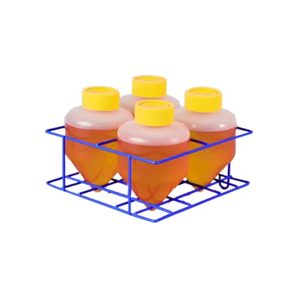 MAGic Clamp Tube Rack: 4 × 500 mL or 600 mL Conical Bottles - Laboratory Equipment | Legacy Lab Supplies