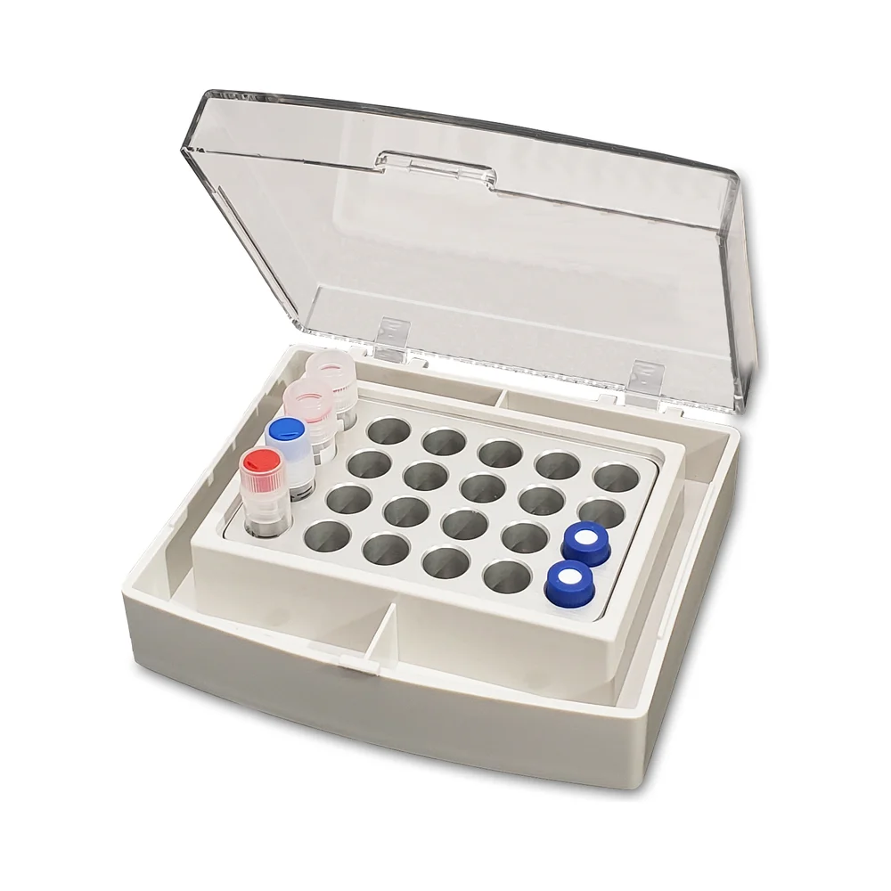 Block 24 × 2 mL HPLC / Autosampler Vials, 12 × 32 mm - Laboratory Equipment | Legacy Lab Supplies