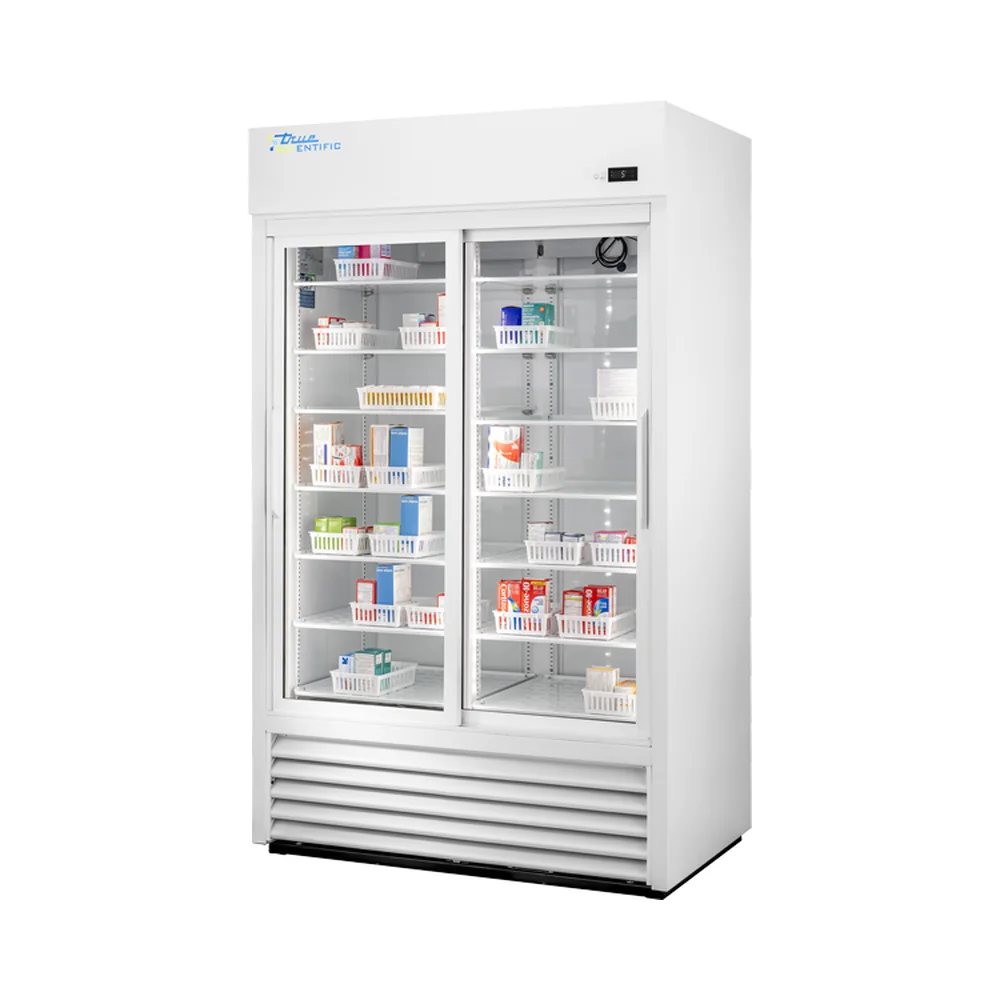 True Scientific TSCI-1000PR-SLG-M-WW-1A 2°C to 8°C Pharmacy Refrigerator, 1028 L / 36.3 cu ft, Slide Glass Door - Laboratory Equipment | Legacy Lab Supplies