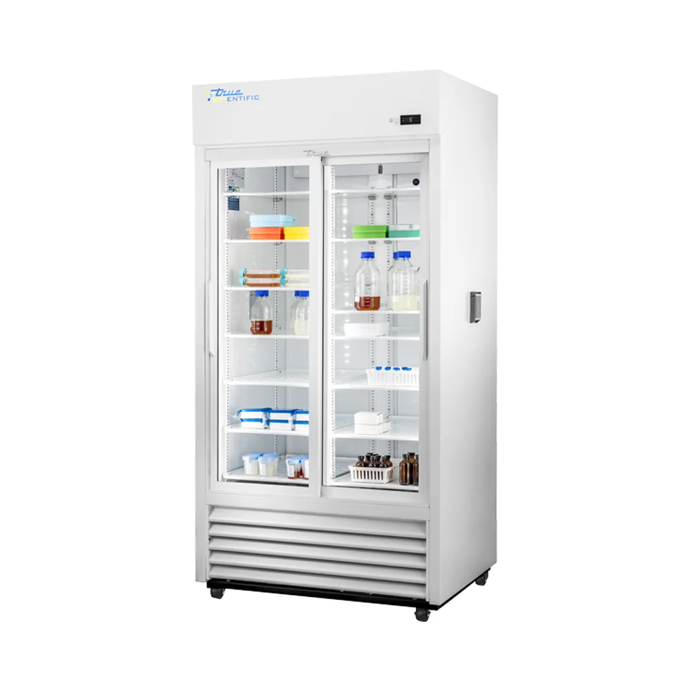 True Scientific TSCI-850LR-SLG-M-WW-1A 2°C to 10°C Laboratory Refrigerator, 853 L / 29.5 cu ft, Slide Glass Door - Laboratory Equipment | Legacy Lab Supplies
